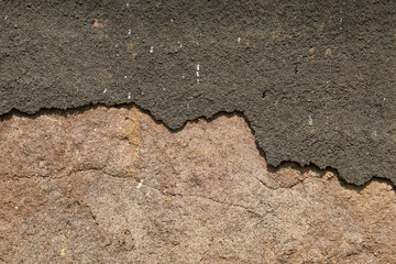 Background pattern and texture of peeling plaster wall. Copy space for text. For graphic design, 3D rendering and banners