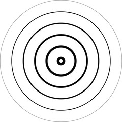 Circle with halftone line elements, sound wave