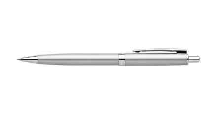 Isolated Metallic Pen on Clean White Background, Plain Object, Studio View, Minimalist, apple red shiny Concept
