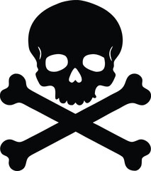 skull icon, danger sign design