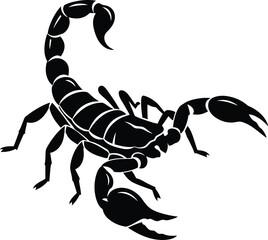 Striking black scorpion silhouette for your next design project powerful and fierce art isolated on transparent background