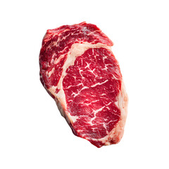 Fototapeta premium Raw Ribeye Steak isolated on transparent background