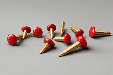 Set of push pins in different angles PNG