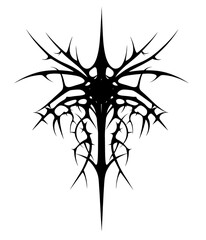 Fototapeta premium PNG Gift Tag Thorn tribal design art.