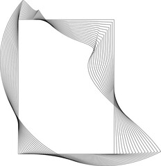 Rectangle frame emblem dynamic line blending. Technology creative