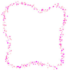 Pink Sparkle Confetti Border – Glitter Frame, Transparent Background (PNG Overlay)