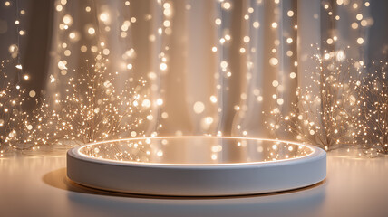 Premium Christmas Podium and Stage Backgrounds for Product Display | Festive Holiday Mockup Design