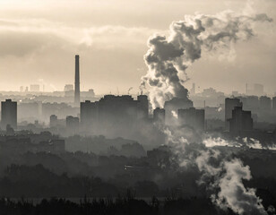 Obraz premium Industrial Cityscape