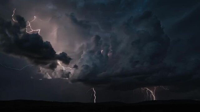 Gewitter mit Blitzen