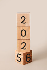 transition from 2025 to 2026 year, copy space