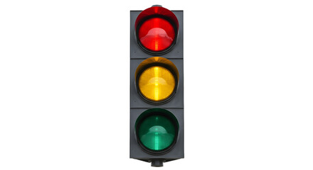 Road traffic lights on city street, red yellow green signal for vehicles and pedestrians, urban transportation safety control system, stop and go regulation, highway rules, driving and traffic managem