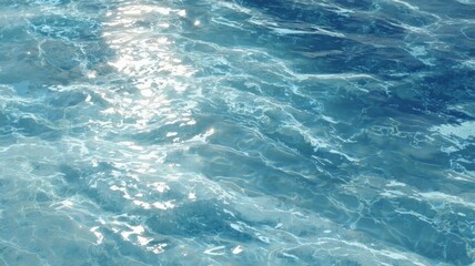 Obraz premium Sunlit water ripple patterns captured from above. Neural network AI generated