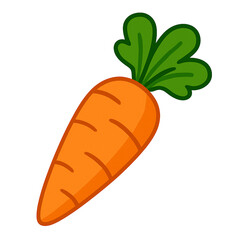 Flat Simple Illustration of Carrot