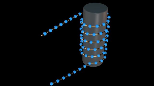 Electromagnetic Induction Electron Flow, Physics Concept of Moving Charges in Magnetic Field, Scientific Visualization for Education and Technology