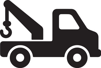 Reliable Tow Truck Icon for Emergency Roadside Assistance Services, Symbolizing Safety and Quick Response for Automotive Accidents and Vehicle Recovery
