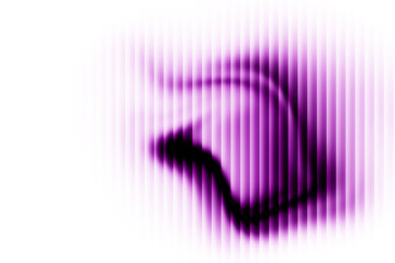 Gradient with a glass effect abstract purple smoke effect with vertical lines isolated on white background motion