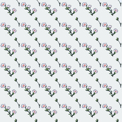 Soft Pink Floral Seamless Print