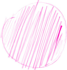 Scribbled and textured circle shape