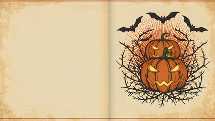 Halloween Pumpkin Illustration Background
