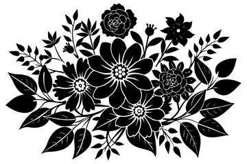 Vector art of floral bouquet, perfect for wedding invitation design