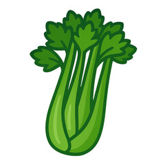 Flat Simple Illustration of Celery