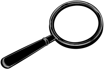 Vector art of magnifying glass illustration for search and research