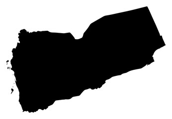 Yemen map outline silhouette vector country shape laser cutting engraving © Camel