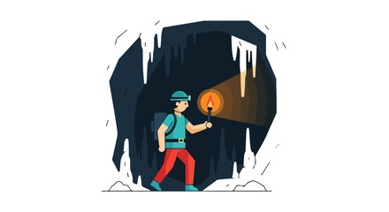 Adventures in the dark: Exploring mysterious caves with torchlight, navigating unknown tunnels in search of secrets and hidden wonders and thrilling