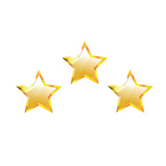 Obraz premium A Shining Three Golden Stars design