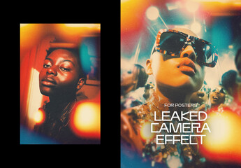 Leaked Camera Poster Photo Effect Mockup