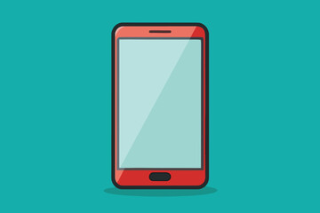 Illustration of a smartphone, perfect for advertising, app display and technology.