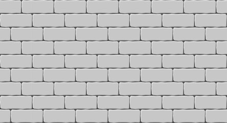 Fototapeta premium Subway tile seamless pattern. Vector abstract background with geometric shapes. White ceramic tile for kitchen or bathroom. Realistic white wall brick texture in the Parisian metro