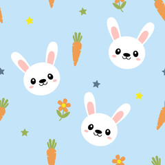 Cute Bunny and Carrot Pattern