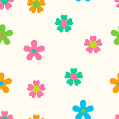 Groovy Retro Flower Pattern