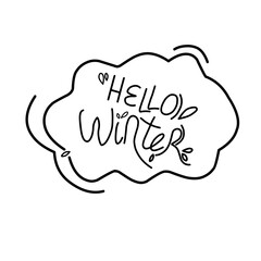 winter writing bubble