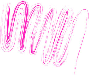 Scribbled, curved, textured and organic brush line, with a relaxed look, forming waves