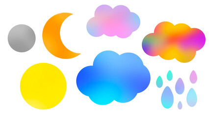 Sky ornaments with clouds