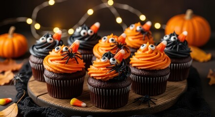 halloween pumpkin cupcakes