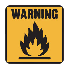 Warning Sign for Flammable Materials