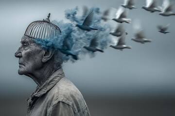 Symbolic surrealism artwork of freedom high resolution picture