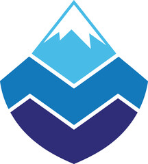 Abstract Mountain Logo Design.