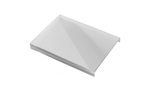 A clear acrylic display stand positioned on a soft. white fabric background. its sleek design and reflective surface. ideal for products or art pieces