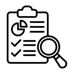 Audit Trail Line Vector Icon
