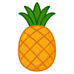 Flat Simple Illustration of Pineapple