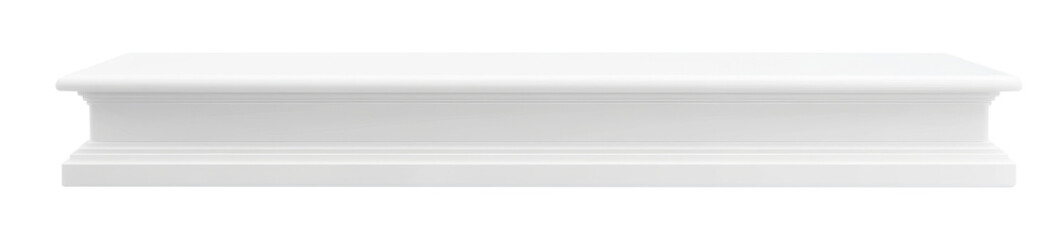 Elegant white decorative moldings interior space product showcase minimalist environment close-up view design concept