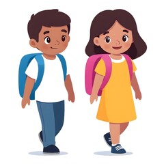 The children go to school 