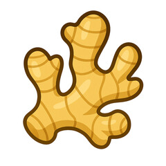 Flat Simple Illustration of Ginger
