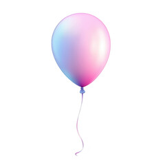 A vibrant. gradient pink and blue balloon floating against a soft. pastel background. symbolizing celebration and joy. ideal for festive occasions and party decorations