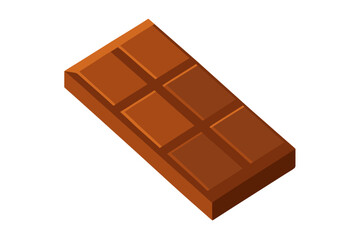 chocolate bar isolated on white