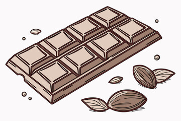 chocolate bar with nuts